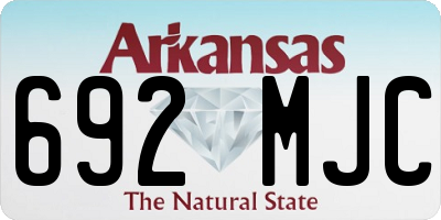 AR license plate 692MJC