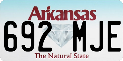 AR license plate 692MJE