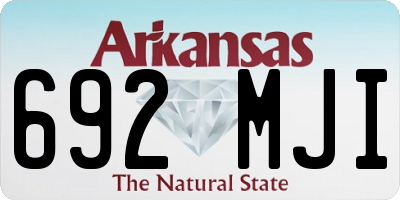 AR license plate 692MJI