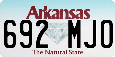 AR license plate 692MJO