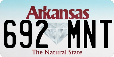 AR license plate 692MNT