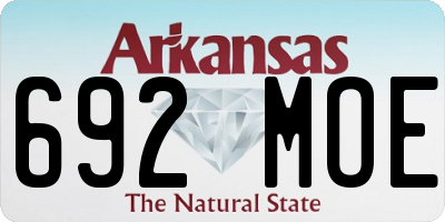AR license plate 692MOE