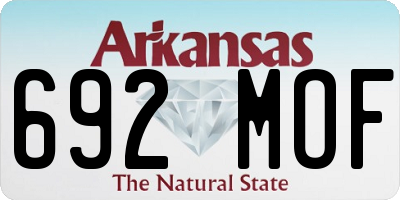 AR license plate 692MOF