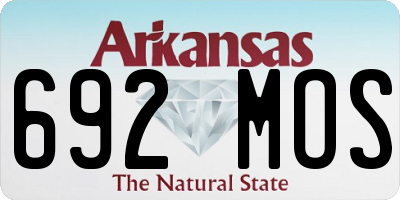 AR license plate 692MOS