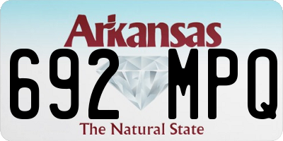 AR license plate 692MPQ