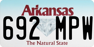 AR license plate 692MPW