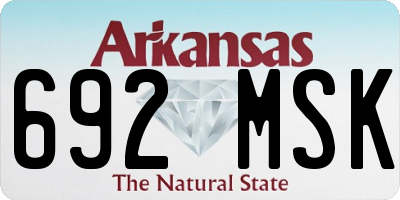 AR license plate 692MSK