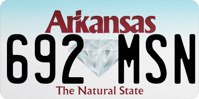 AR license plate 692MSN