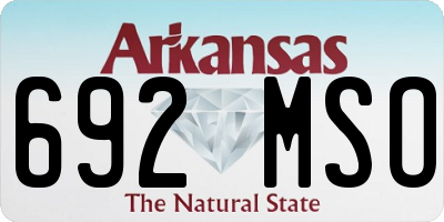 AR license plate 692MSO