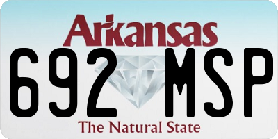 AR license plate 692MSP