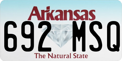 AR license plate 692MSQ