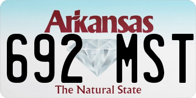 AR license plate 692MST