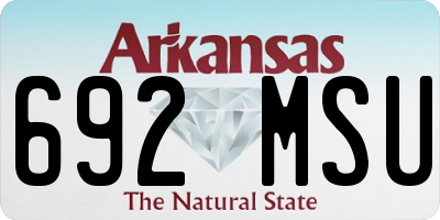 AR license plate 692MSU