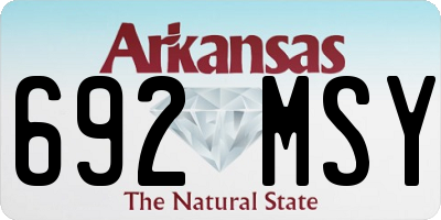 AR license plate 692MSY