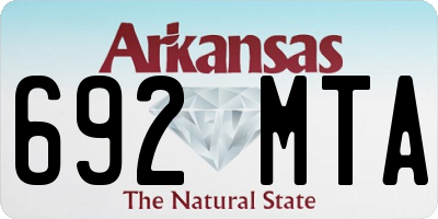 AR license plate 692MTA