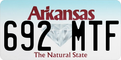 AR license plate 692MTF