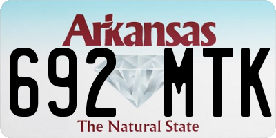 AR license plate 692MTK