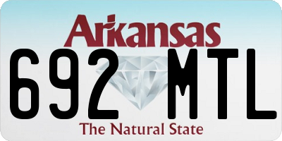 AR license plate 692MTL