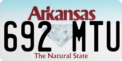 AR license plate 692MTU