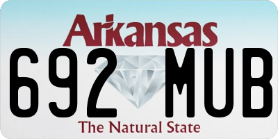 AR license plate 692MUB
