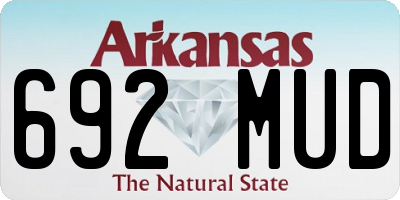 AR license plate 692MUD