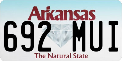AR license plate 692MUI