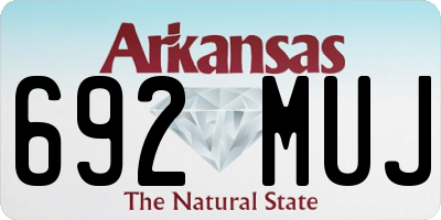 AR license plate 692MUJ