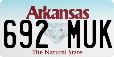 AR license plate 692MUK