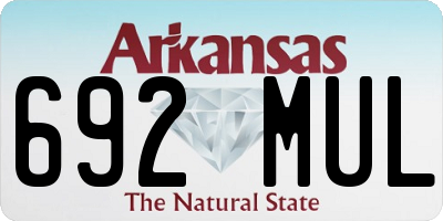 AR license plate 692MUL