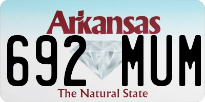 AR license plate 692MUM