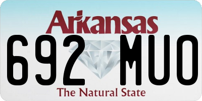 AR license plate 692MUO