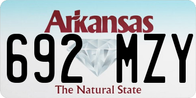 AR license plate 692MZY