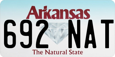AR license plate 692NAT