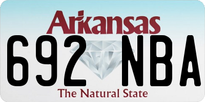 AR license plate 692NBA