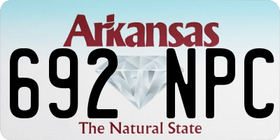 AR license plate 692NPC