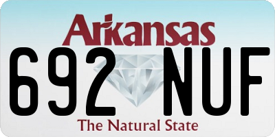 AR license plate 692NUF