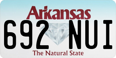 AR license plate 692NUI