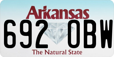 AR license plate 692OBW