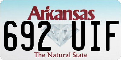 AR license plate 692UIF