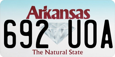 AR license plate 692UOA