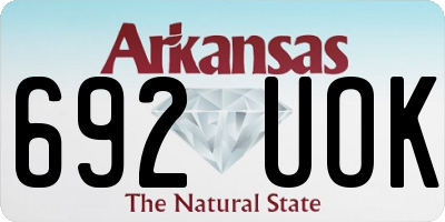 AR license plate 692UOK