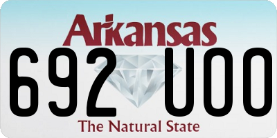 AR license plate 692UOO