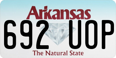 AR license plate 692UOP