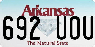 AR license plate 692UOU