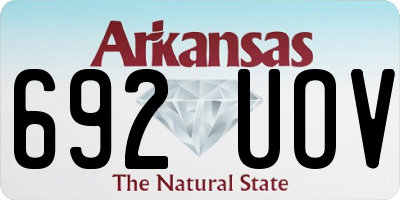 AR license plate 692UOV