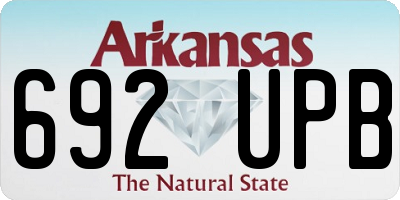 AR license plate 692UPB