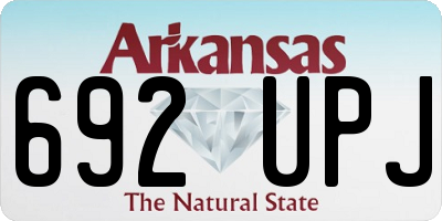 AR license plate 692UPJ