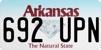 AR license plate 692UPN