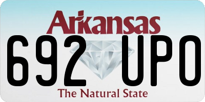 AR license plate 692UPO