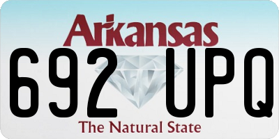 AR license plate 692UPQ